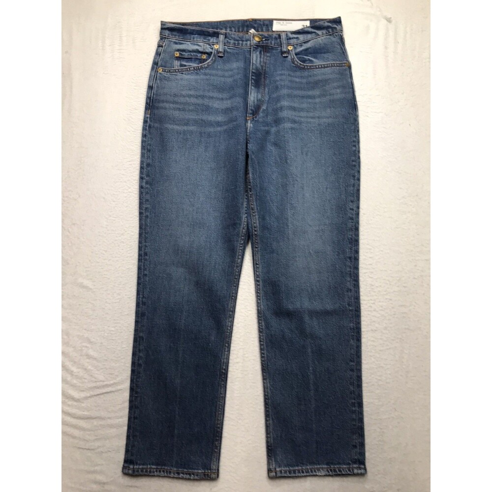RAG & BONE Wren Jeans Women 31x27 High Rise Slim Crop Stretch Denim